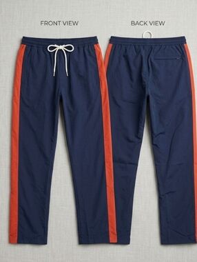EPTM. Navy & Rust Contrast Track Pants - Size Medium NWT